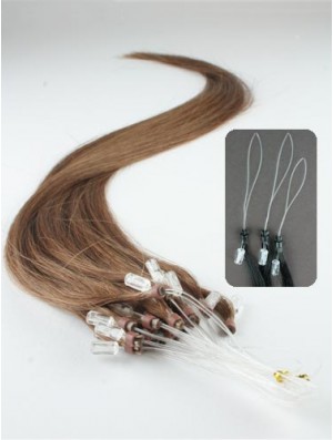 Style Brown Straight Micro Loop Ring Hair Extensions