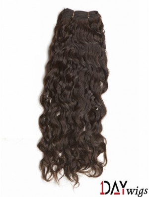 Curly Remy Real Hair Brown New Weft Extensions