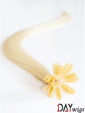 Blonde Straight Exquisite Nail/U Tip Hair Extensions