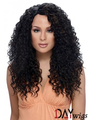 Long Black Kinky Layered Perfect African American Wigs