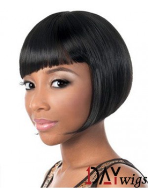 Short Black Yaki Bobs New African American Wigs