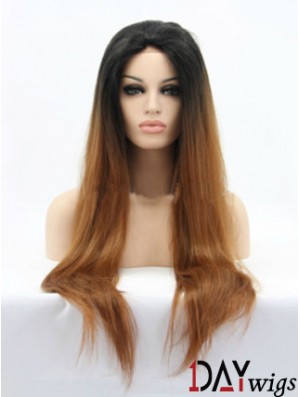 Natural 26 inch Long Straight Wigs For Black Women