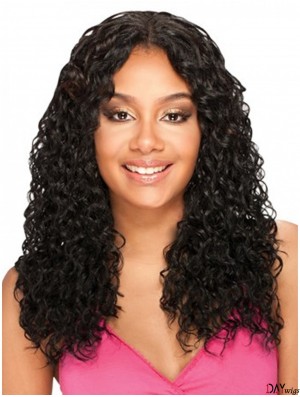 Fashion Black Long Kinky U Part Wigs