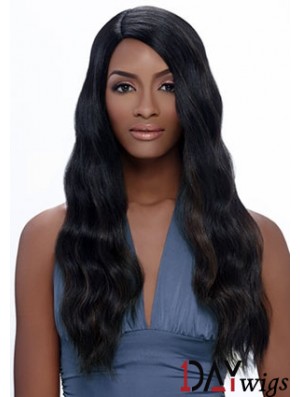 Long Black Straight Without Bangs Exquisite African American Wigs