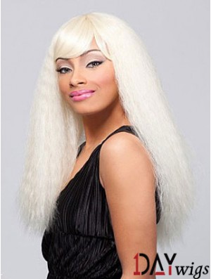 Long Blonde Straight With Bangs Top African American Wigs