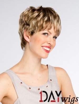 Short Wavy Monofilament Layered 8 inch Online Synthetic Wigs