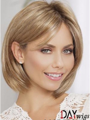 Bobs Blonde Straight Chin Length 10 inch Modern Medium Wigs