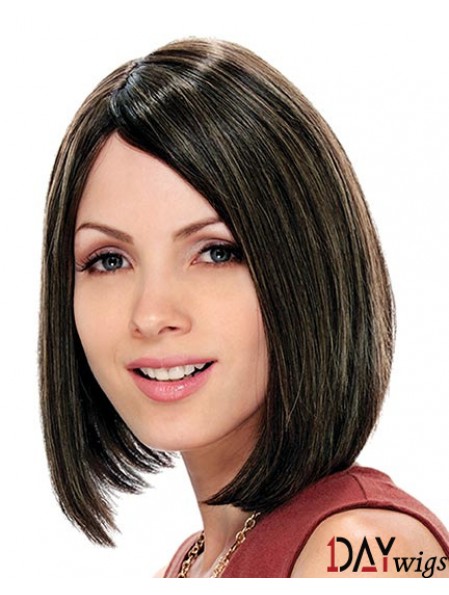 Straight Chin Length Brown 11 inch Capless Fabulous Bob Wigs