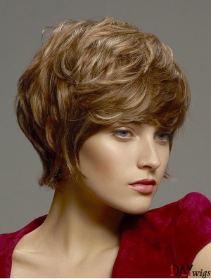 8 inch Fabulous Wavy Boycuts Blonde Short Wigs