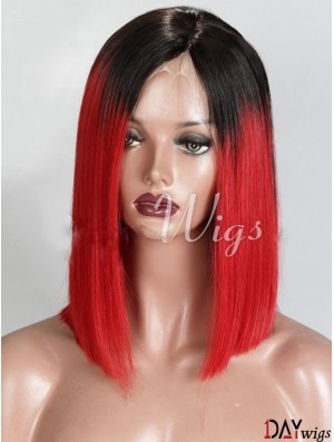 Chin Length Ombre/2 Tone Straight Bobs Discount African American Wigs