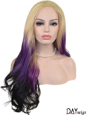 22 inch Ombre/2 Tone Long Without Bangs Wavy Great Lace Wigs