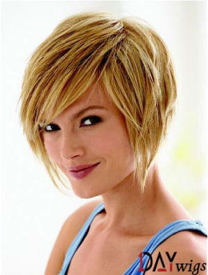 Bob Wig With Bangs With Capless Straight Style Chin Length