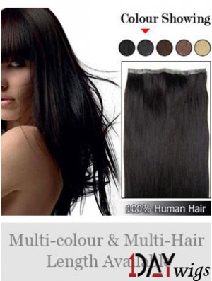 Straight Remy Real Hair Black Incredible Weft Extensions