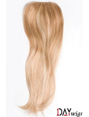 Cheapest Blonde Straight Remy Real Hair Clip In Hairpieces